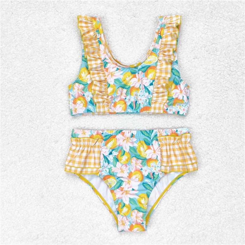 RTS NO MOQ baby girl clothes Short Skirt Set & Swimsuit
