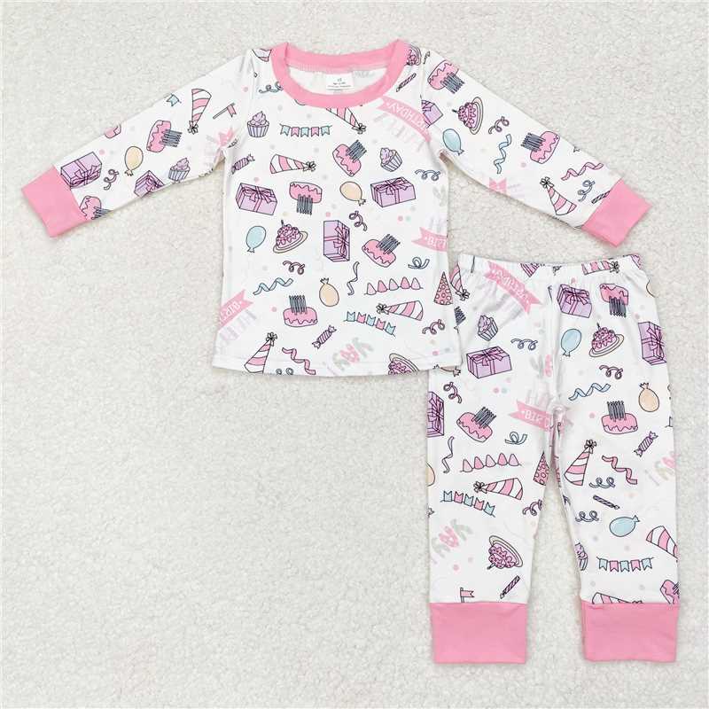 RTS NO MOQ BSPO0410 GSPO1575 BLP0470 GLP1190 Birthday Cake-Hat Long Sleeve Suit & Short Sleeve Long Pants Suit