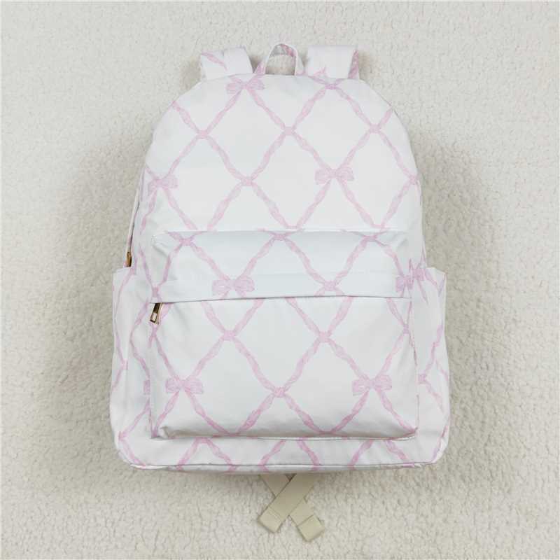 Restock BA0225 Baby Girls Cute Pink Bow Zip Backpack Kids Daily Bag