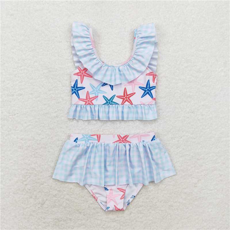 RTS NO MOQ baby girl clothes Short Skirt Set & Swimsuit