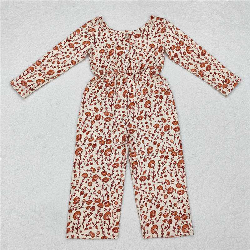 RTS NO MOQ Floral Waist Pocket Long Sleeve Bodysuit