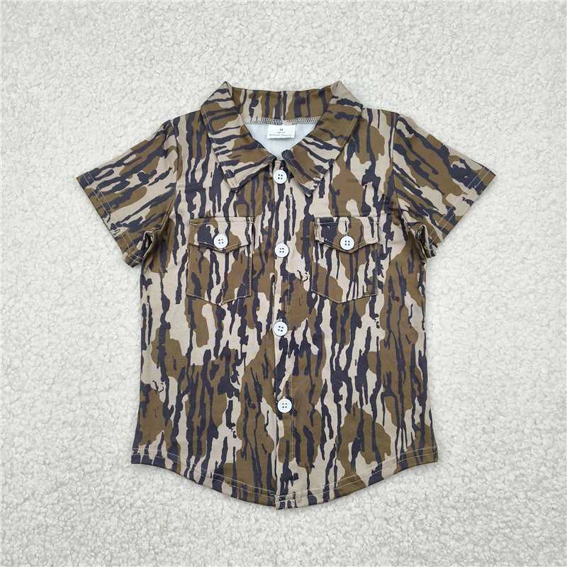 RTS NO MOQ Sibling Baby Boys clothes Camo Hooded Top Pants Clothes Sets and top