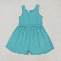 RTS NO MOQ Sibling Baby Girls Lavender Sleeveless Yoga Jumpsuits