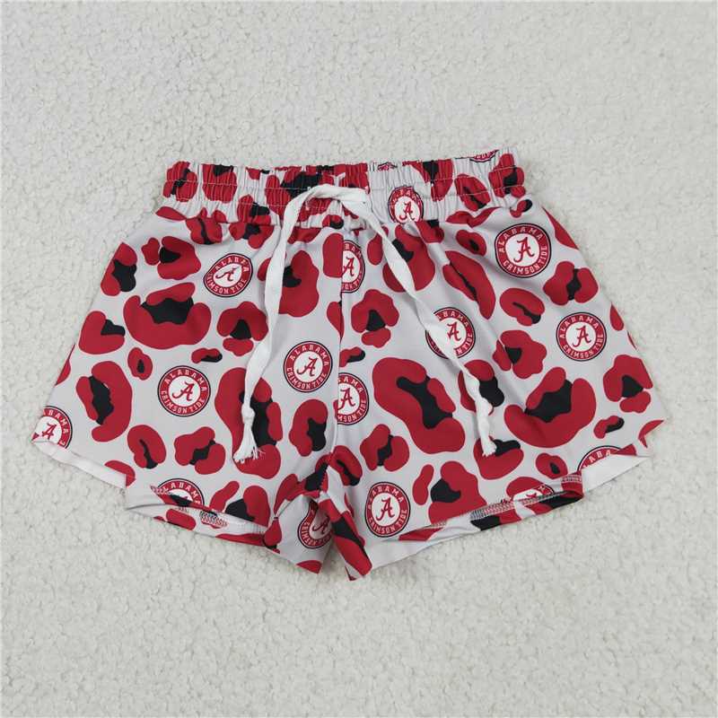 RTS NO MOQ Sibling yoga fabric Baby Girls Leopard Print Butterfly Print Sports Yoga Shorts