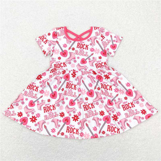 Cute Clothes 	 GSD0624 Summer Pink Short-Sleeved Dress for Baby Girl Cute Clothing