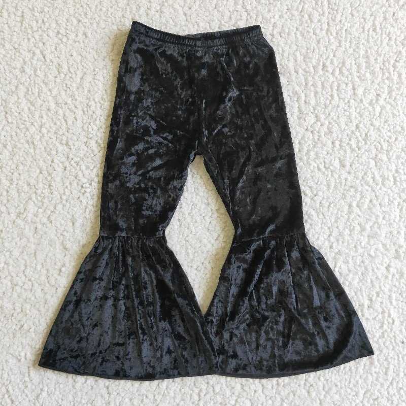 RTS NO MOQ C3-12 B3-11 P0224 P0385  Solid color cotton velvet flared pants