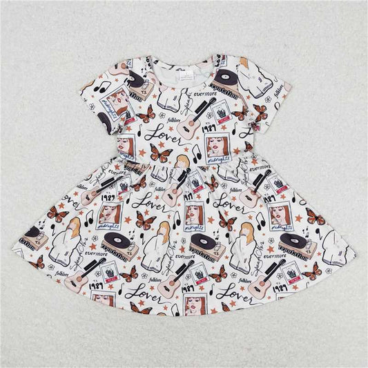 Cute Clothes GSD0980 Baby girl's white short-sleeved dress for summer