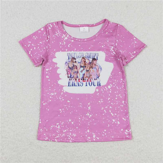 SALES NEW Baby Girls Pink Short Sleeve Tee Shirts Tops Style Comfortable Cotton Baby
