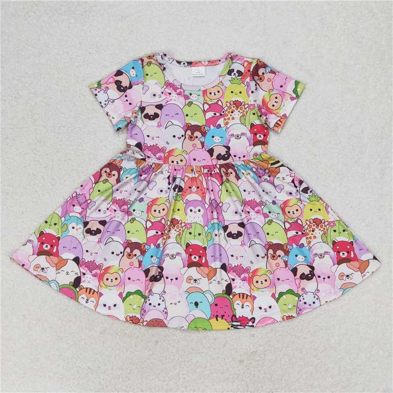 Cute Clothes GSD1193 Baby girl's pink short-sleeved dress for summer