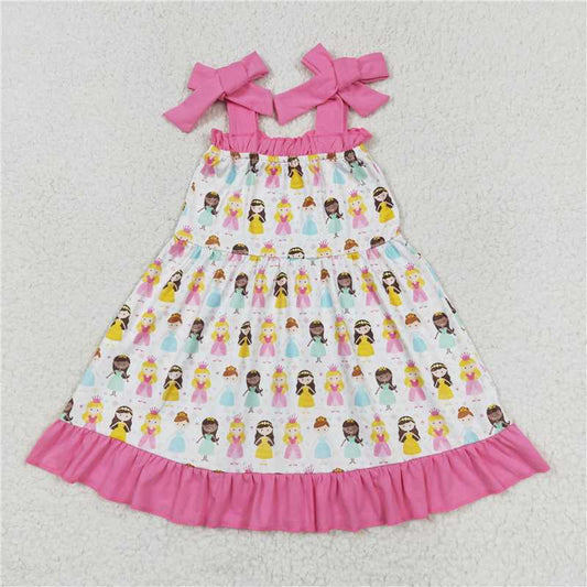 Cute Clothes GSD1097 Baby Girls Ruffle Knee Length Dresses
