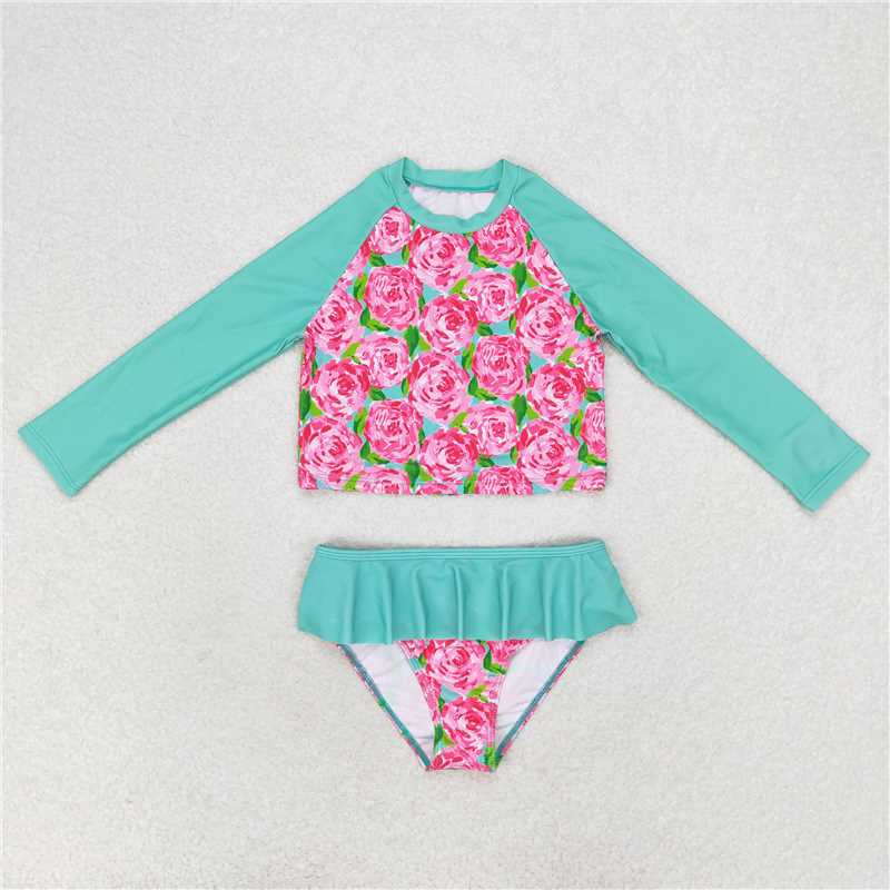 RTS NO MOQ baby girl clothes Short Skirt Set & Swimsuit