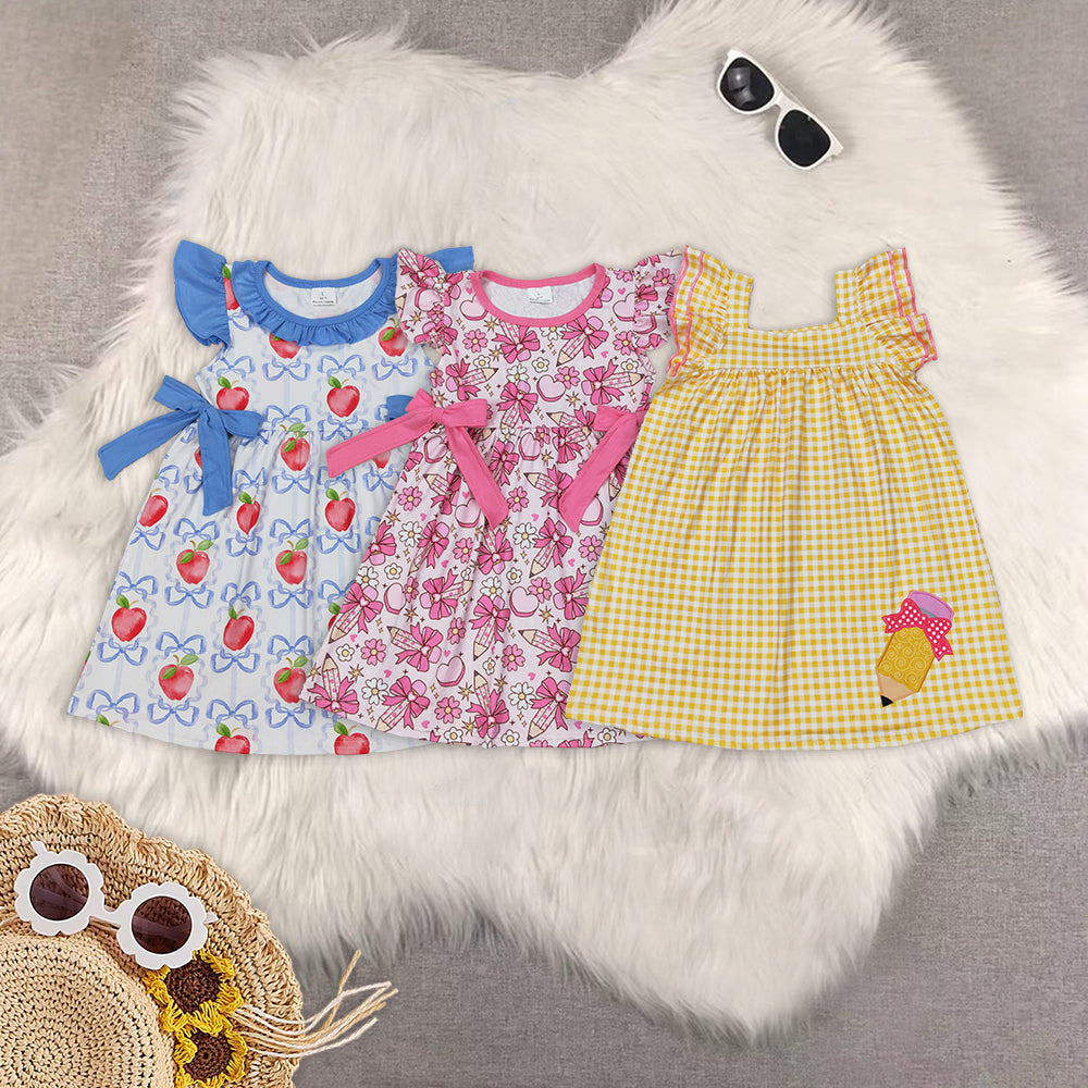 RTS baby girls clothes  short Sleeve dress