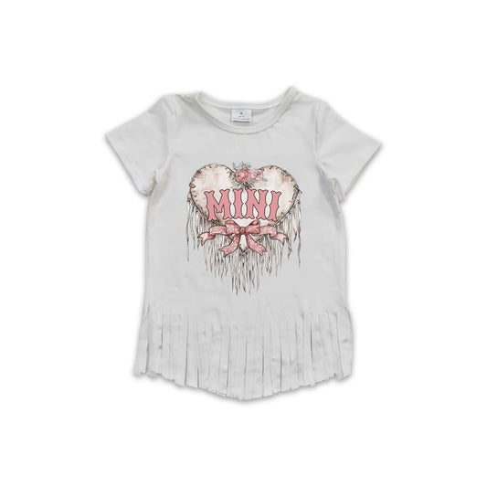 7.27 custom each style moq 5 eta 4-6week baby girls clothes mini bow short sleeve top