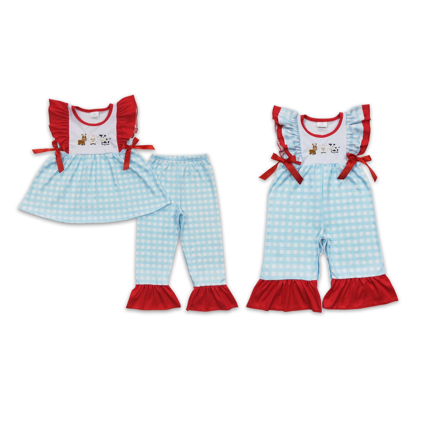 RTS NO MOQ Embroidered Short Sleeve Pants Set & Climbing Suit