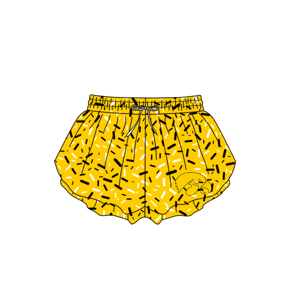 Custom moq 5 mix size milk silk summer teams Camo Hooded Short Sleeve Top Shorts Set Ice Cream Drips Yellow Hooded Top with Matching Shorts For Kids