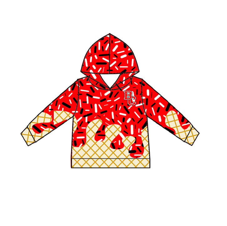 Custom moq 5 mix size milk silk baby girls clothes team red hooded long sleeve tops and skirt and dress and shorts 1 and shorts 2-25.7.2
