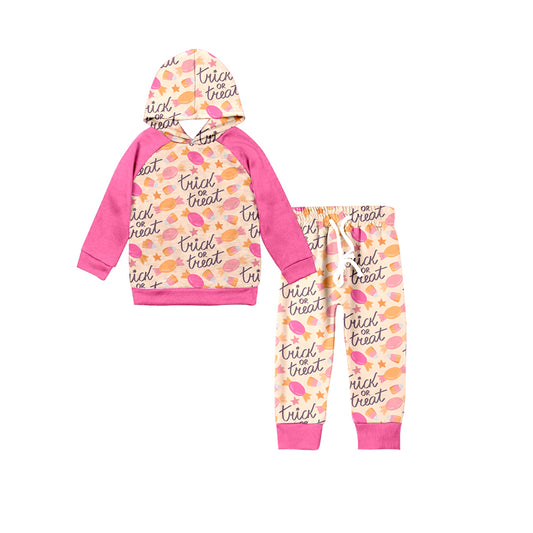 6.6 custom each style moq 5 eta 4-6week baby girls clothes pink hooded long sleeve pants outfits
