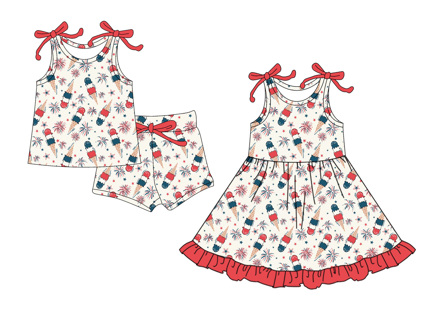 25.12.26 custom each style moq 5 eta 6-8week Sibling Sister baby short sleeve shorts sets and dress match design