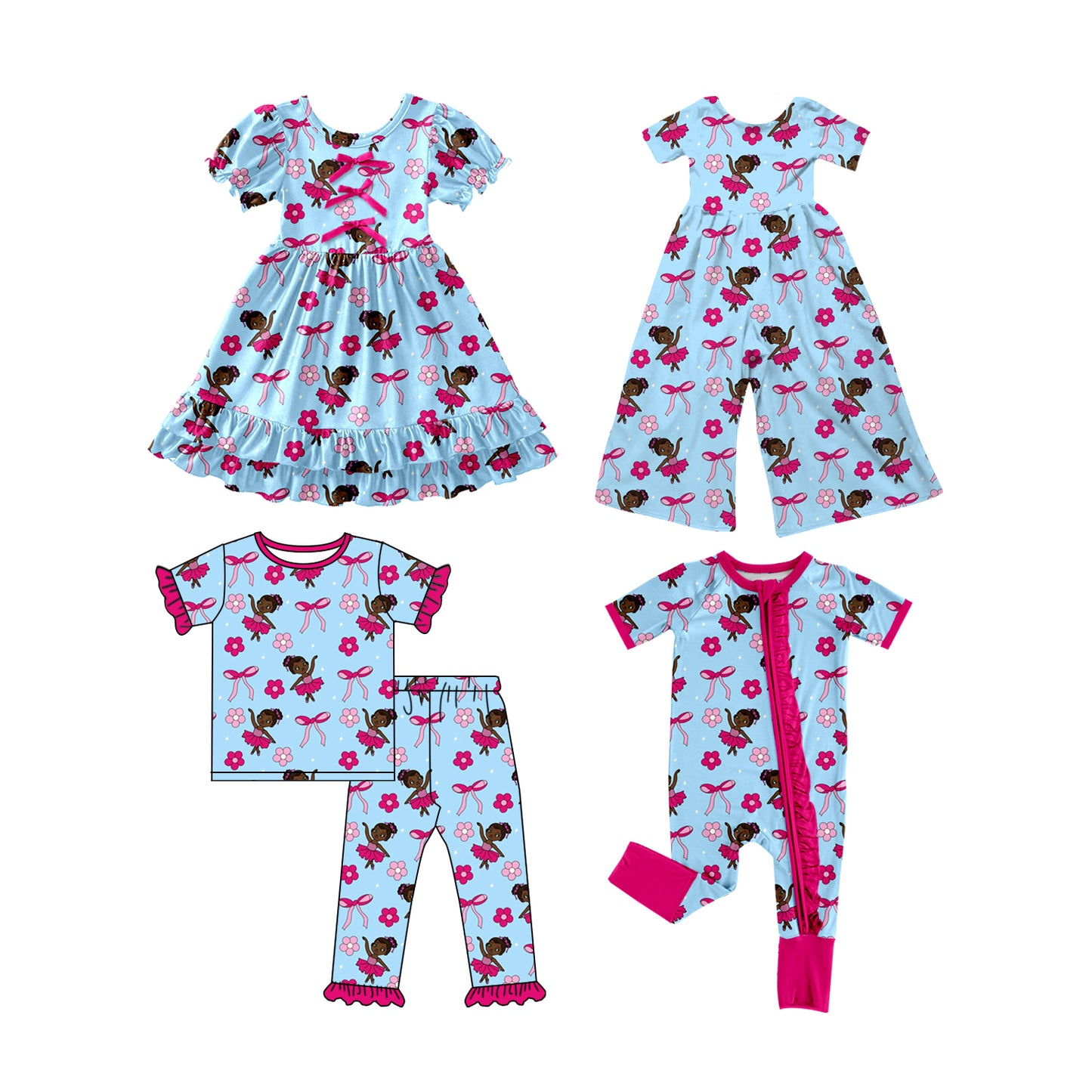 25.12.15 custom each style moq 5 eta 6-8week Sibling Sisters bow baby girl short sleeve pants sets and dress and rompers and jumpsuit match family design