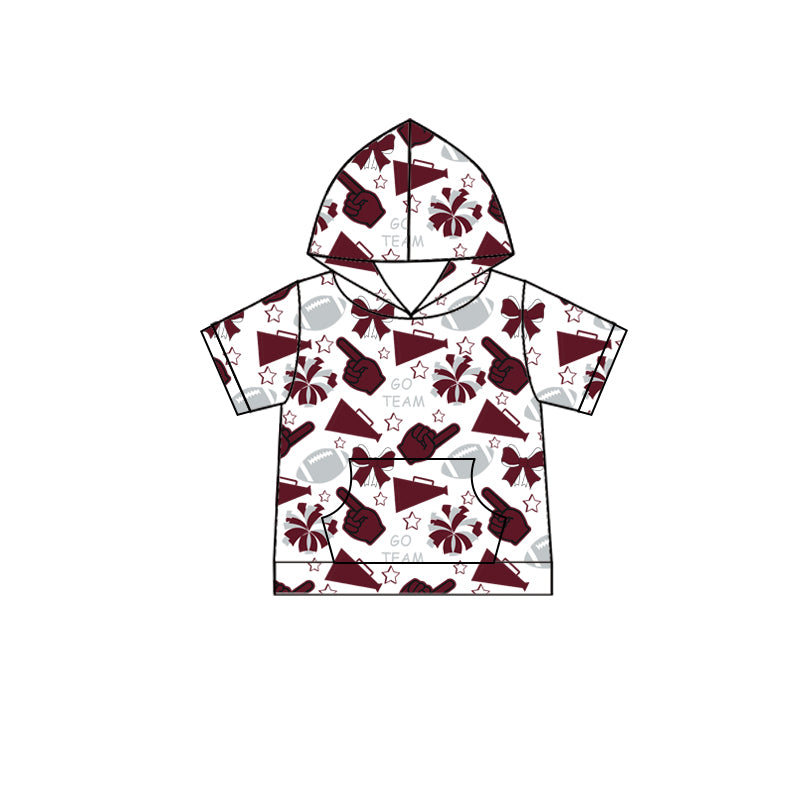 Custom moq 5 each style summer teams baby girls clothes team hooded long sleeve tops and short sleeve top and dress and shorts-25.6.12