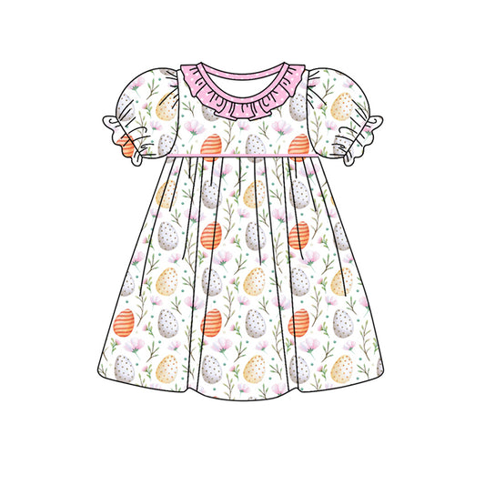 10.2 custom each style moq 5eta 4-6week Sibling Sister easter baby girl dress and rompers match family design