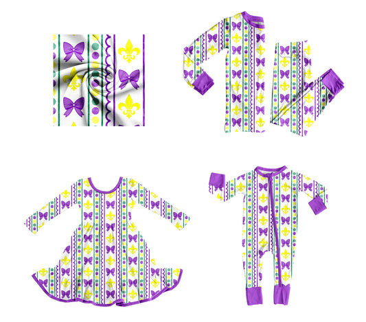 25.9.10 custom each style moq 5eta 4-6week Sibling Sisters bow baby girl long sleeve pants sets and dress and rompers match family design