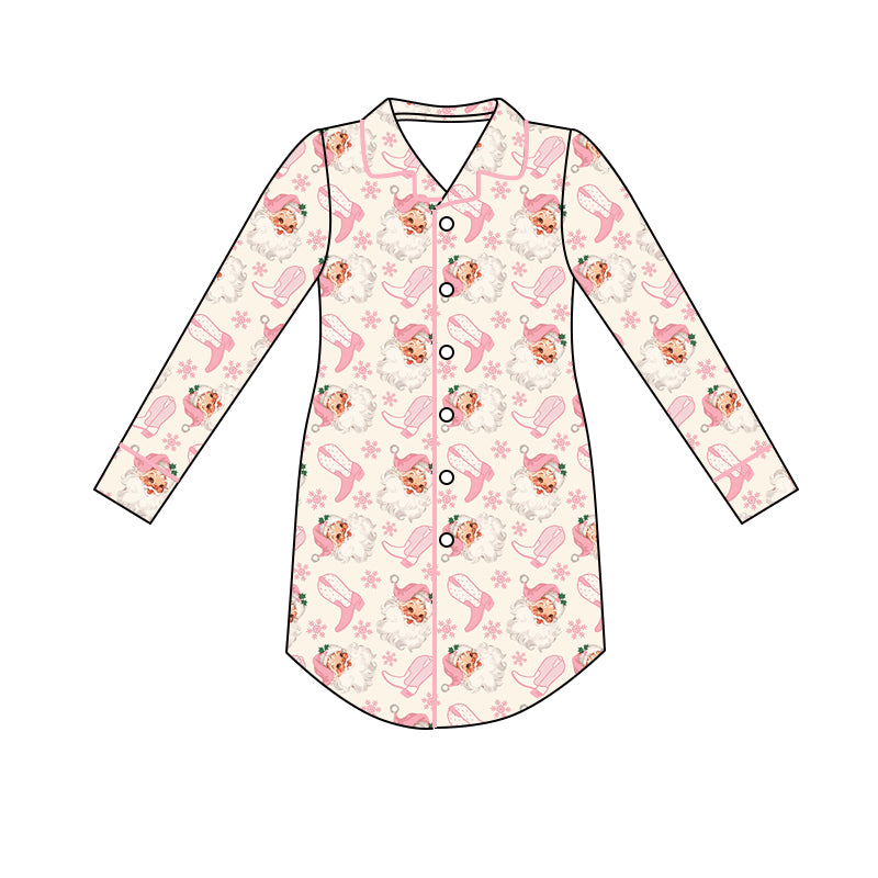 5.22custom each style moq 5eta 4-5week Sibling Sister Christmas day Sants Claus girls outfits and baby romper and aldult shorts match family design