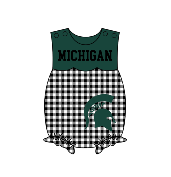 Custom moq 5 mix size milk silk summer teams baby girl boys clothes Green Black and white checkered short sleeve shorts sets 3 and dress and rompers 2 series