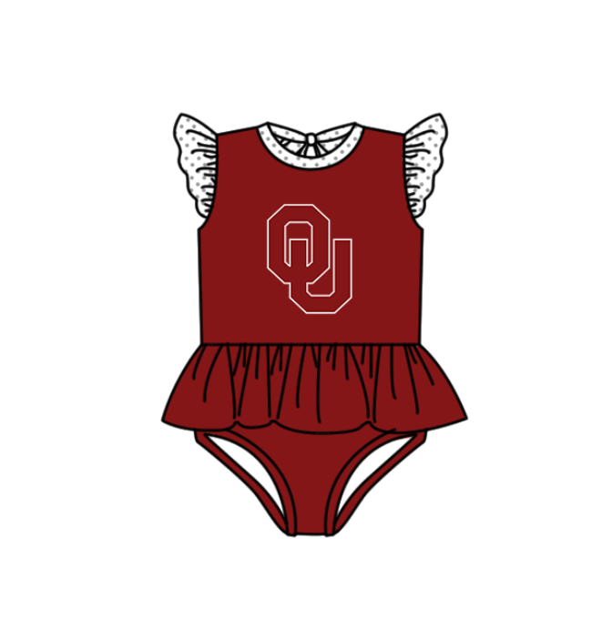 Custom moq 5 mix size milk silk summer teams baby girl boys clothes Red Two-Piece Swimsuit Set One Piece Swimsuits boy swim trunks