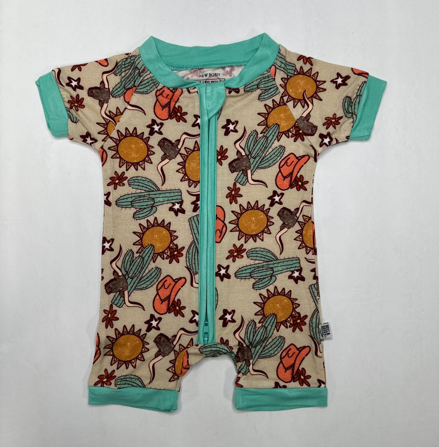 5.21custom each style moq 5eta 4-5week Sibling Sister western style print green  baby romper match family design