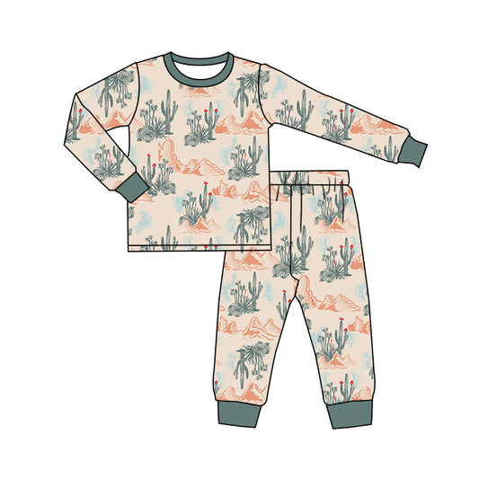 8.6 custom each style moq 5eta 4-6week Sibling Sister catcus baby boys sets and rompers match family design