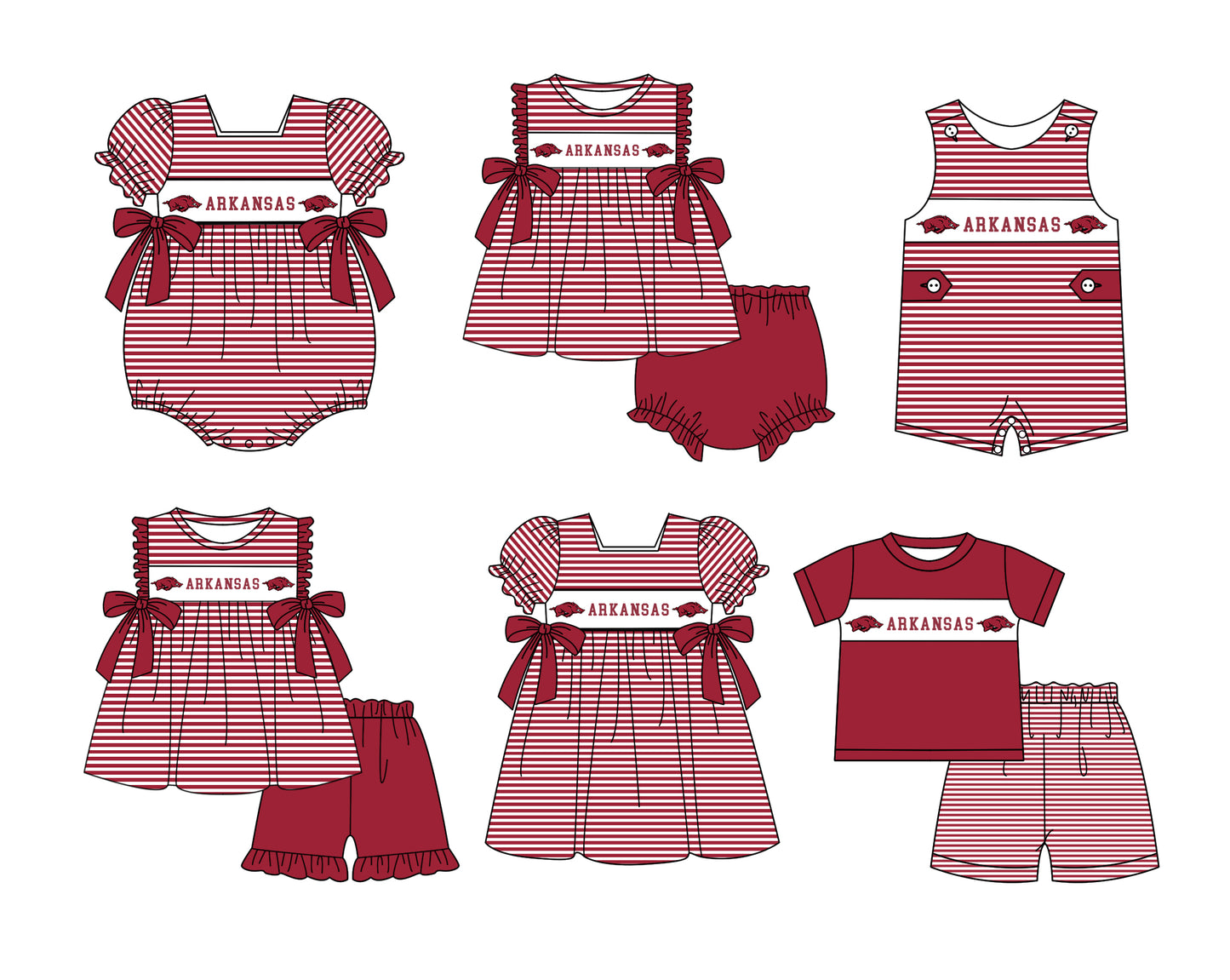 Custom moq 5 mix size milk silk summer teams baby girl boys clothes red short sleeve shorts sets 2 and brief sets and dress and rompers 2 series