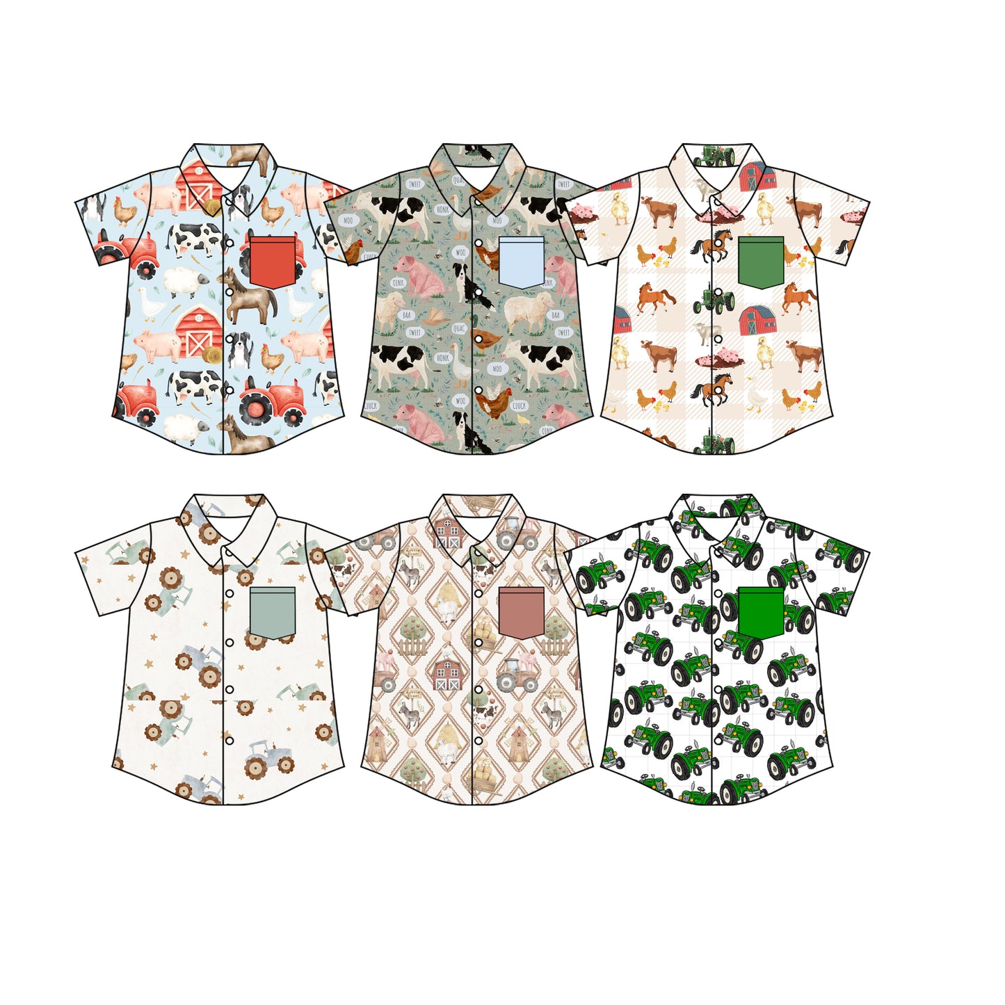 25.12.24 custom each style moq 5 eta 6-8week Sibling Sisters baby boy clothes button short sleeve top 6 match family design