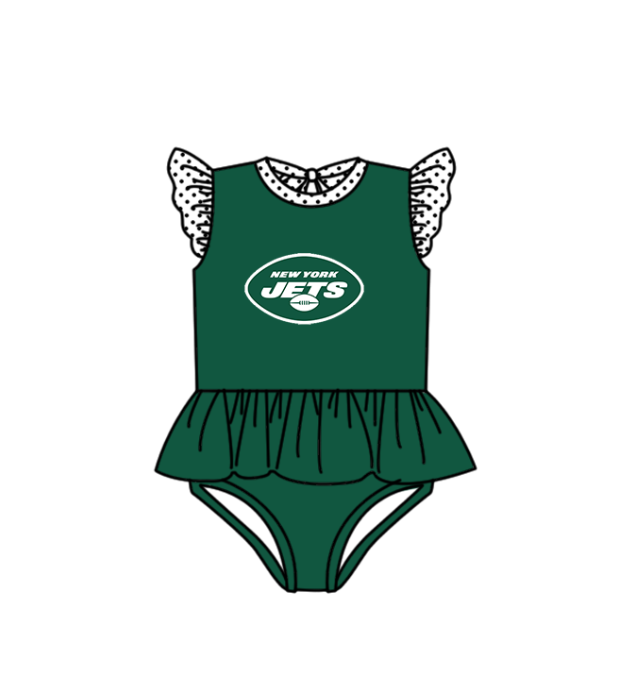 Custom moq 5 mix size milk silk summer teams baby girl boys clothes Green Two-Piece Swimsuit Set One Piece Swimsuits boy swim trunks