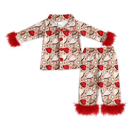 25.11.25 custom each style moq 5 eta 6-8week Sibling Sisters love plush baby girl clothes long sleeve pants sets