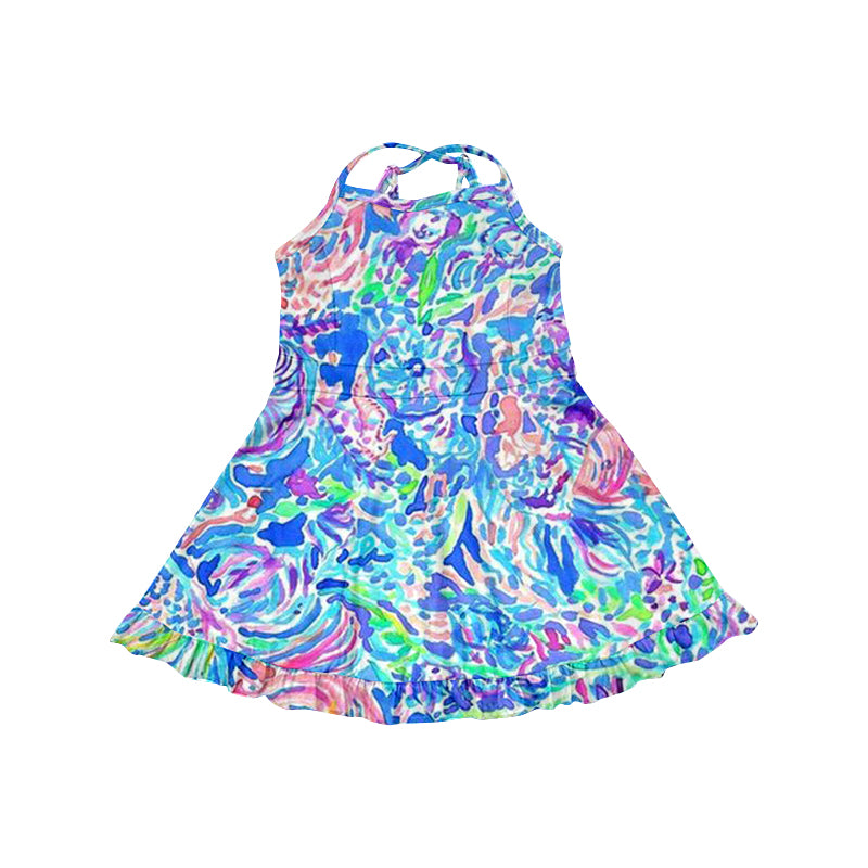 7.3 custom each style moq 5eta 4-6week blue pattern Yoga Clothes baby girls clothes swimsuit