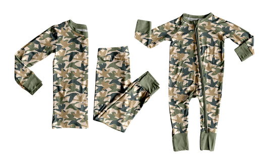 25.8.27 custom each style moq 5eta 4-6week Sibling Sisters Camouflage duck baby boy clothes long sleeve pants sets and romper match family design