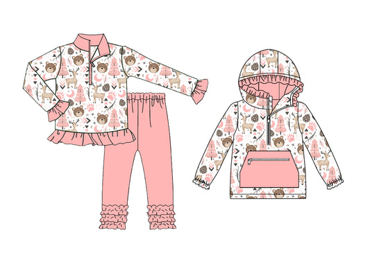 25.8.5 custom each style moq 5eta 4-6week Sibling Sisters Christmas baby girl long sleeve pants sets and top match family design