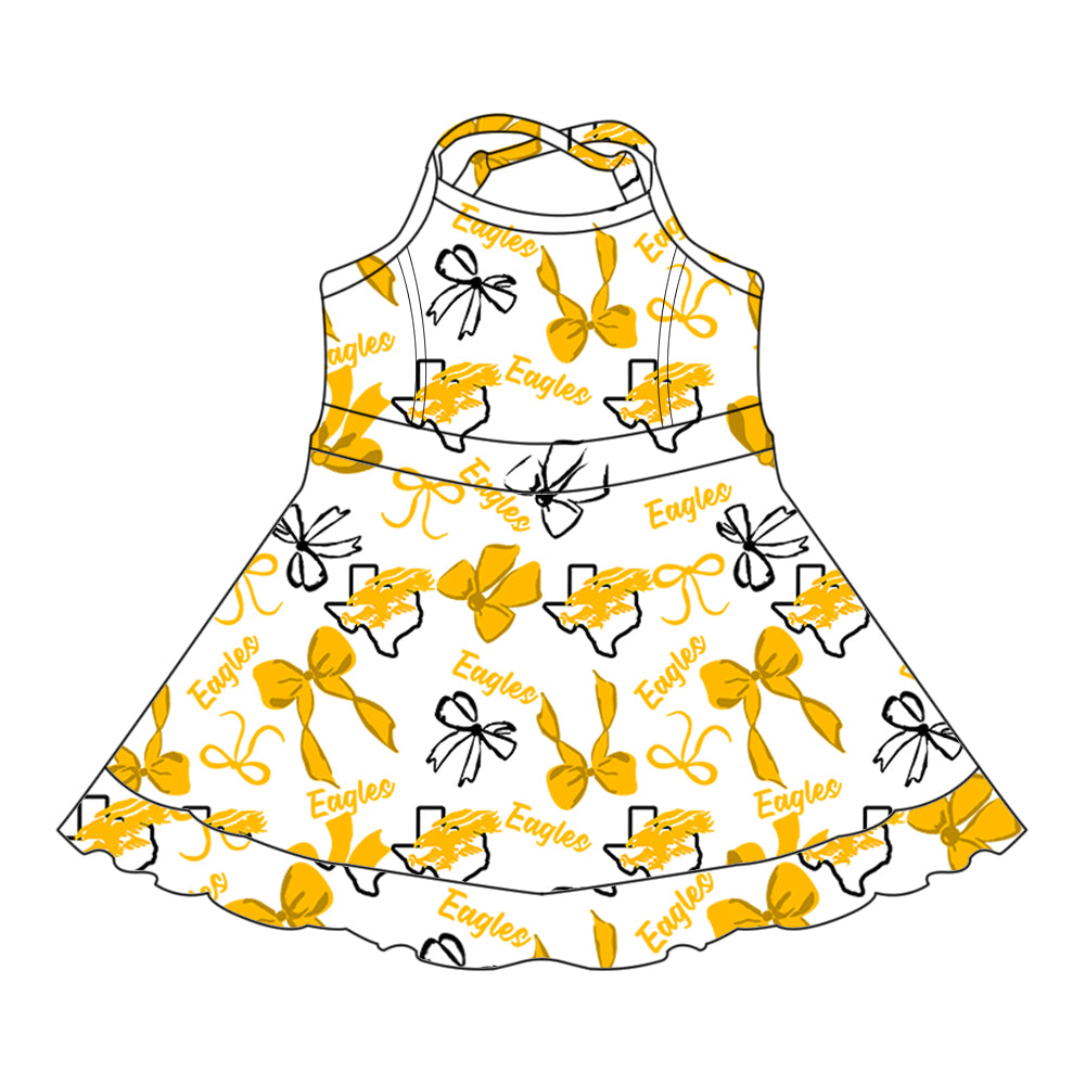 Custom moq 5 mix size milk silk summer teams baby girls clothes bow yellow hooded long sleeve pants sets and skirts sets and dress and jumpsuit and top-25.8.1