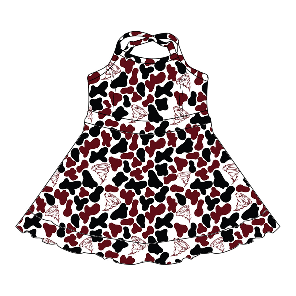 Custom moq 5 mix size milk silk summer teams baby girls clothes bow brick red hooded long sleeve pants sets and skirts sets and dress 1 and dress 2 and top-25.8.5