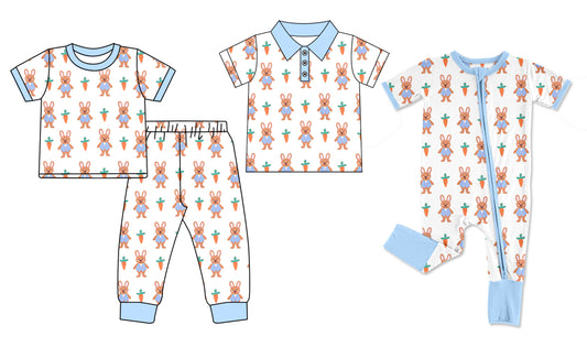 25.10.23 custom each style moq 5 eta 6-8week Sibling Sisters easter baby boy short sleeve pants sets and rompers and top match family design