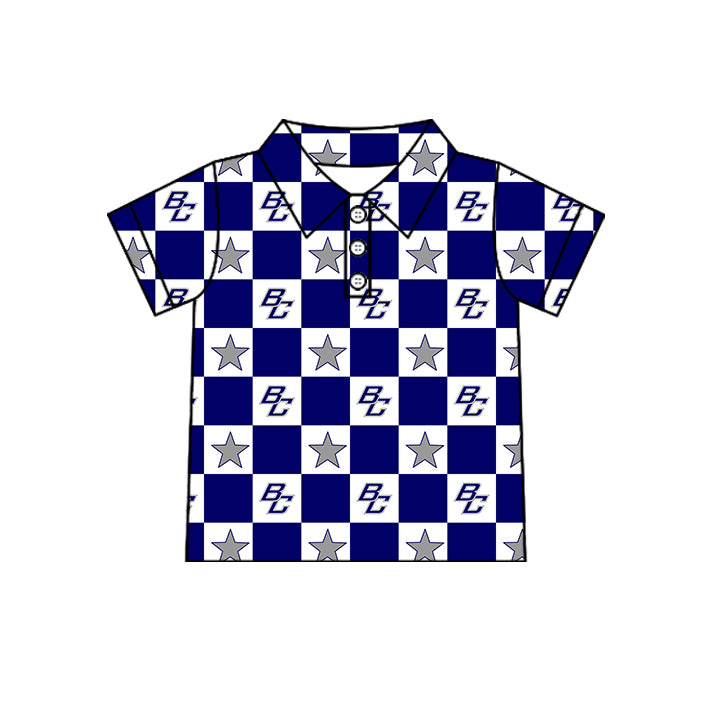 Custom moq 5 mix size milk silk summer teams Baby Girl Navy Blue Sleeveless Top Skirts Set Dress And Shorts Yoga Checked Outfit Boy's Checked Short-Sleeved Polo Shirt And Romper