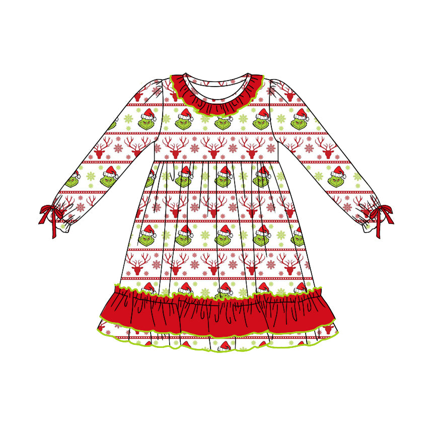 8.1 custom each style moq 5eta 4-6week Sibling Sister Christmas red baby girls sets and dress and rompers match family design