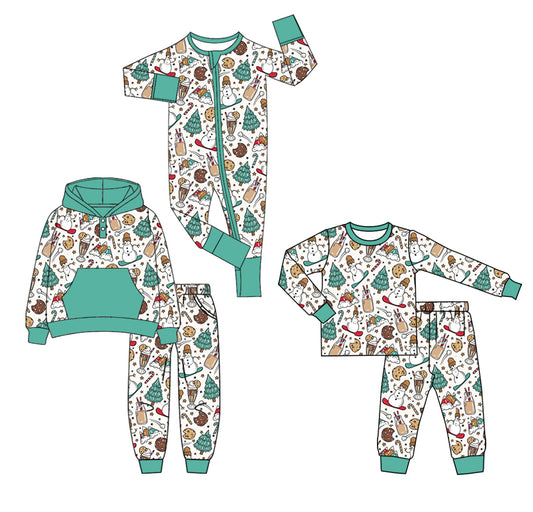 25.6.25 custom each style moq 5eta 4-6week Sibling Sisters Christmas baby boy long sleeve pants sets and pants sets 2 and rompers match family design