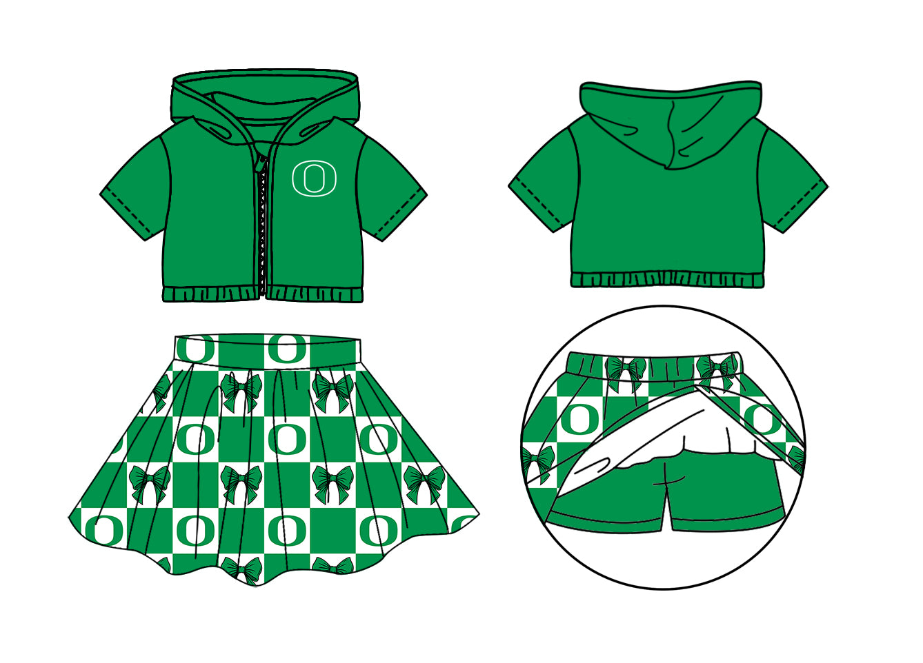 Custom moq 5 mix size Milk Silk Summer Girls' Set Letter Bow Print Plaid Sleeveless Skirt 3-Piece Set Includes Dress and Shorts-26.1.27