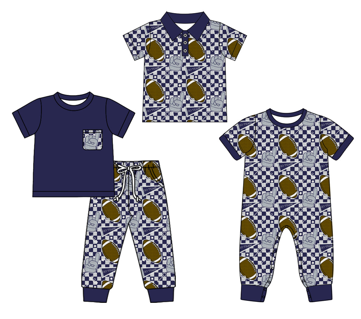 25.10.22 custom each style moq 5 eta 6-8week Sibling Sisters rugby baby boy short sleeve pants sets and rompers and top match family design