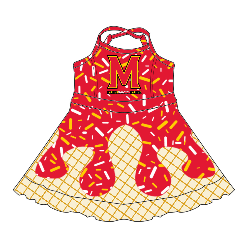 Custom summer teams baby girls clothes team red hooded long sleeve tops and short sleeve top and dress and pants and shorts-25.5.29