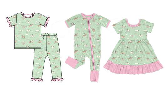 25.11.24 custom each style moq 5 eta 6-8week Sibling Sisters baby girl short sleeve pants sets and dress and rompers match family design