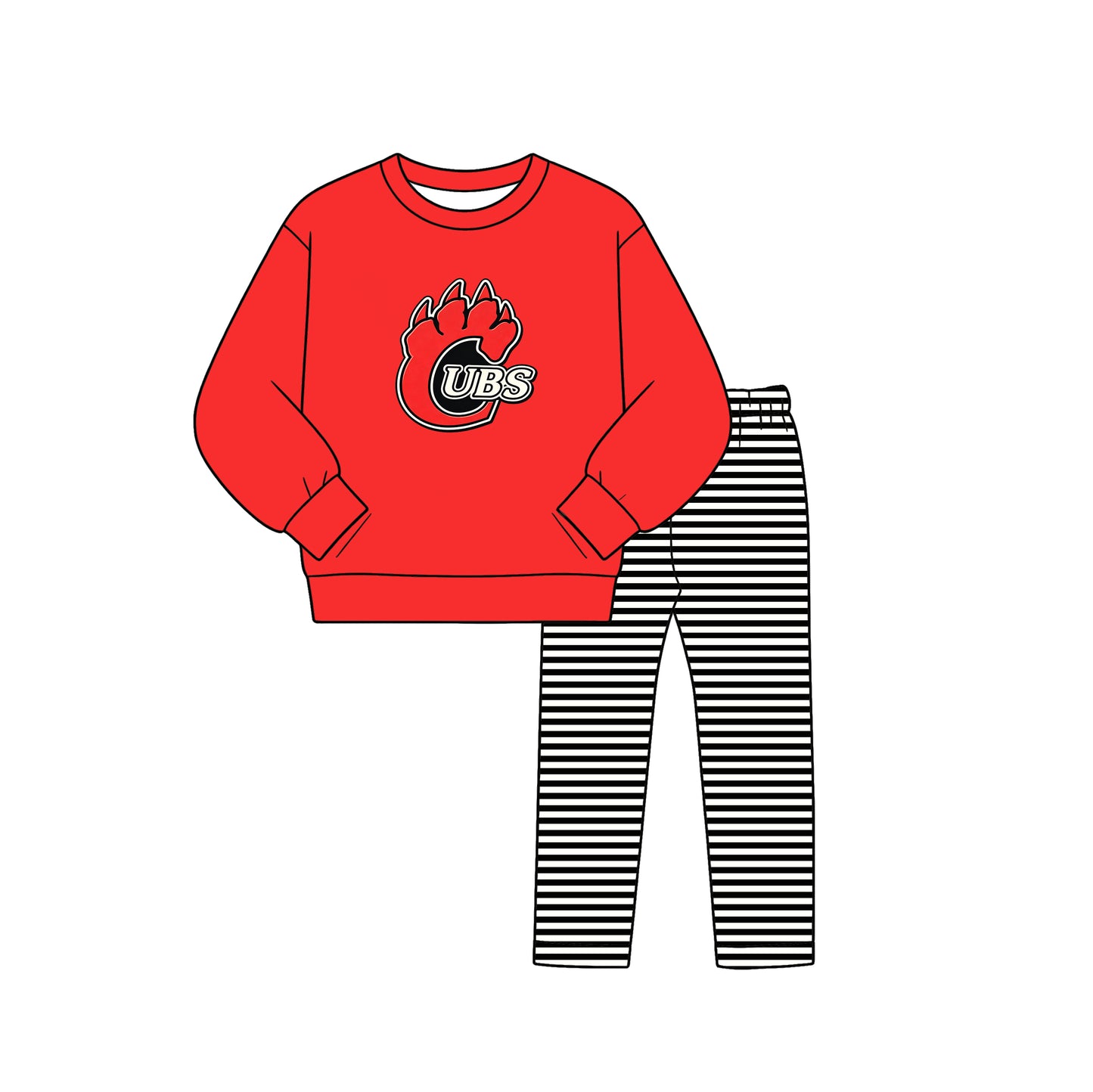 custom moq 5 mix size  MSD072710 Baby Kids Long Sleeve Tops Stripe Pants Team Casual Daily Outfit