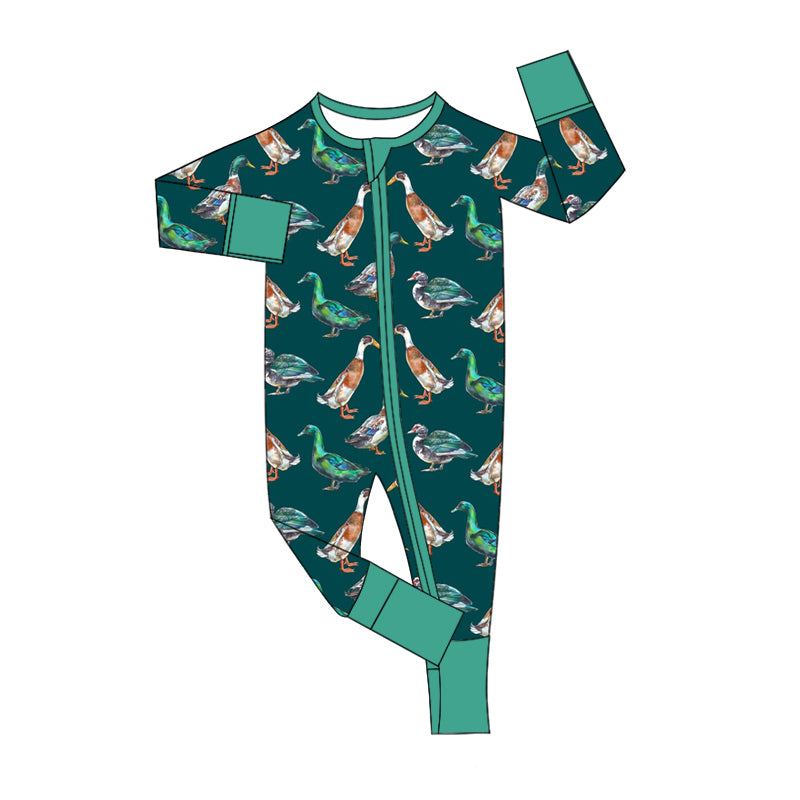 9.24 custom each style moq 5eta 4-6week Sibling Sister duck green baby boys sets and rompers match family design